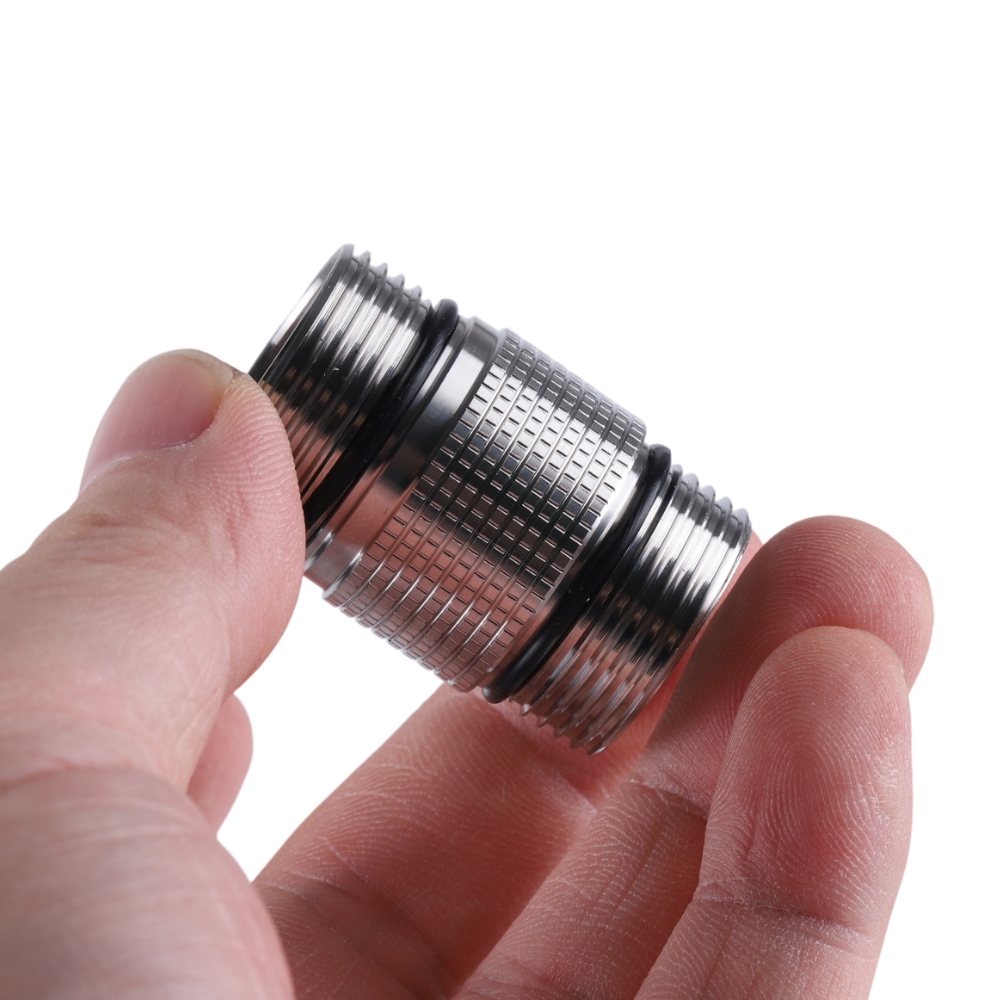 Glossy stainless steel 18350 tube, rectangular thread