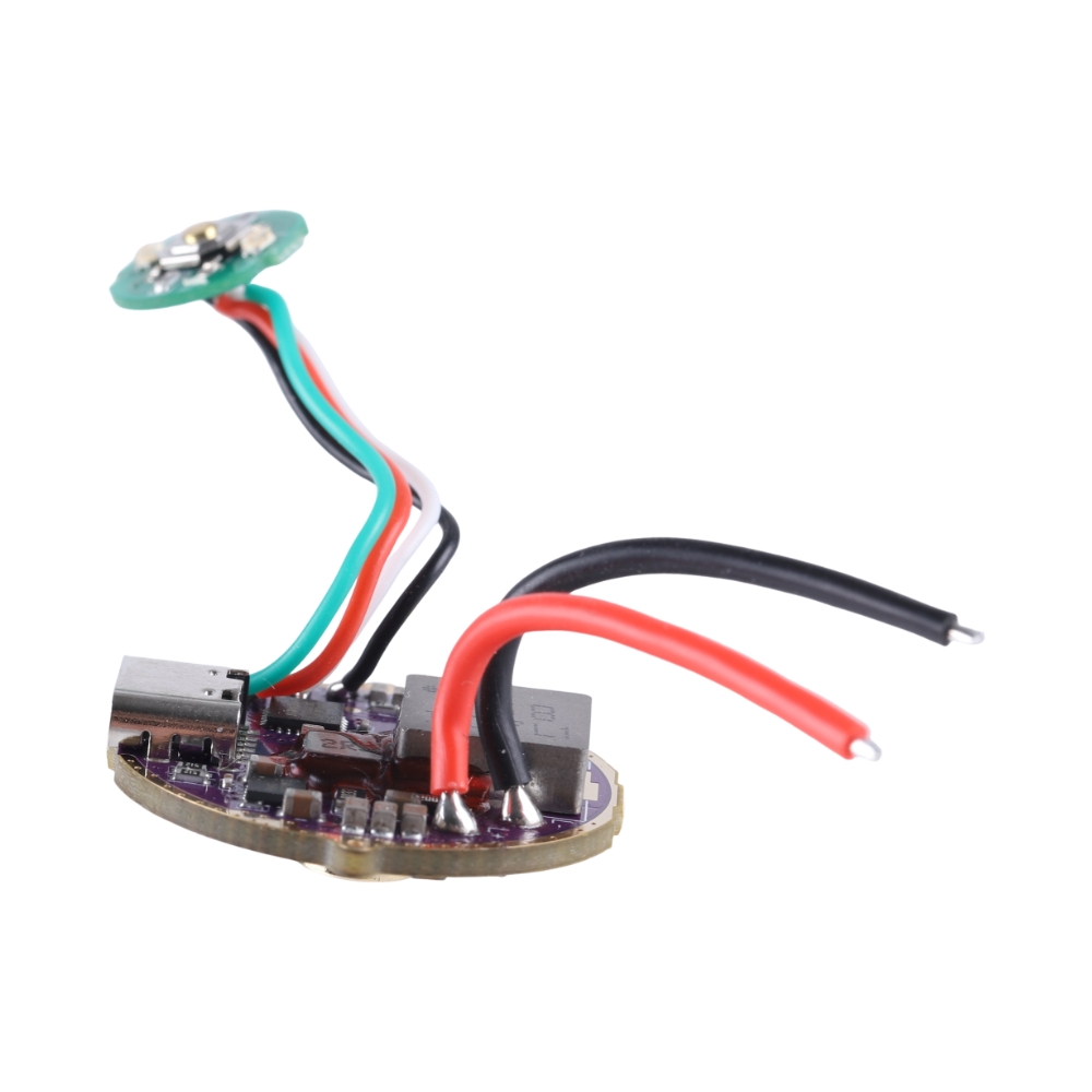 28mm 3V 20A buck driver, single lithium battery input. With USB-C charging interface.