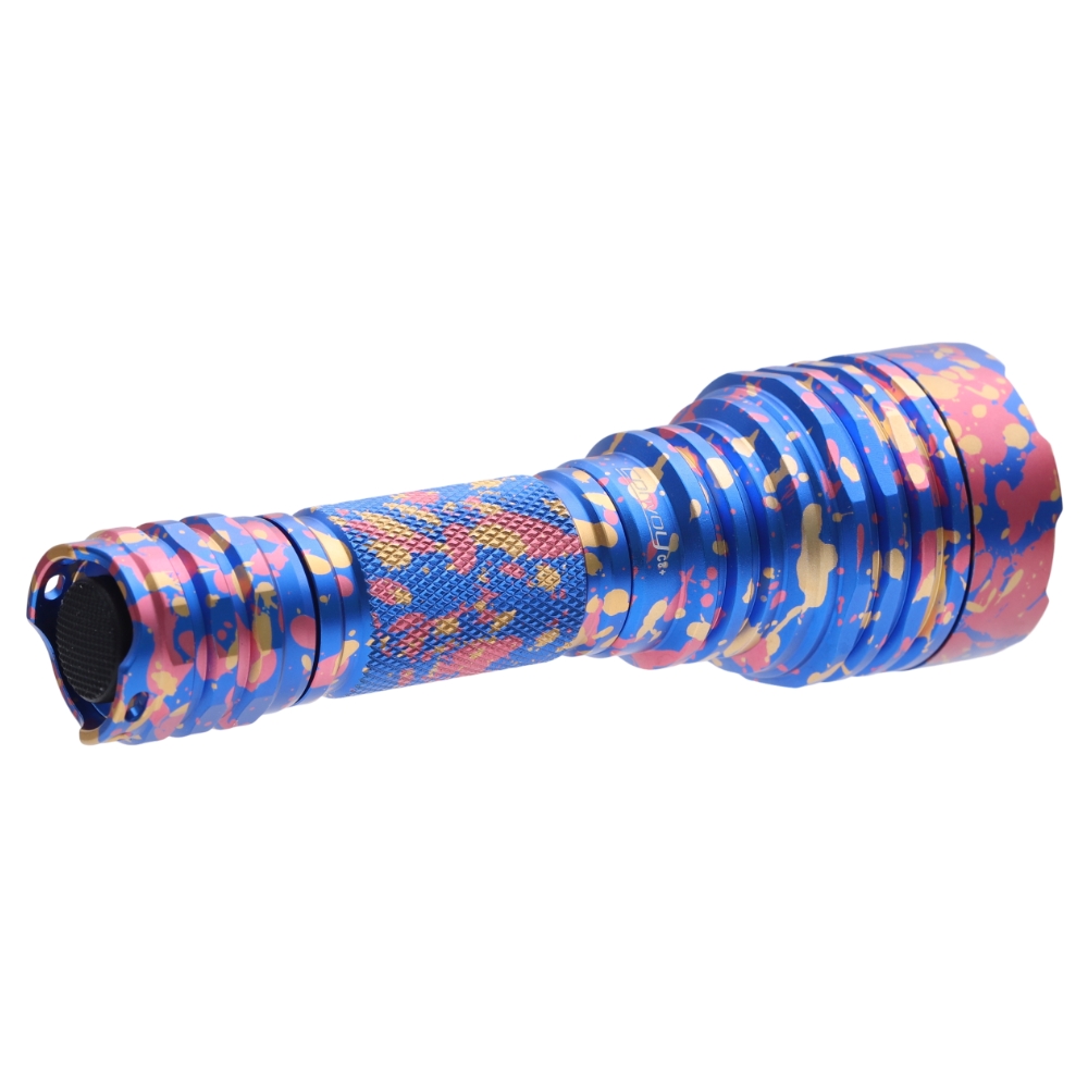 Convoy C8+ camouflage blue 18650 flashlight
