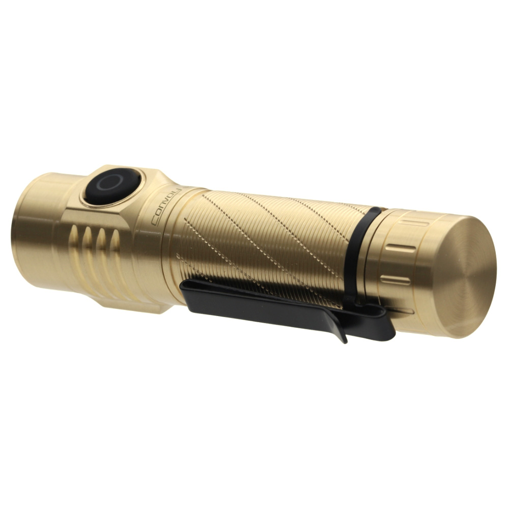 Convoy S21E brass 21700 flashlight