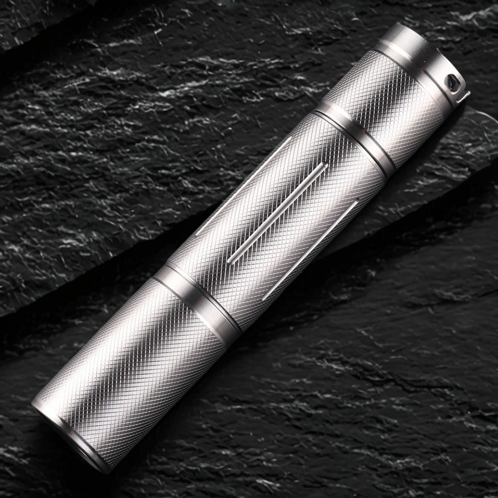 Convoy S6 glossy stainless steel 18650 flashlight