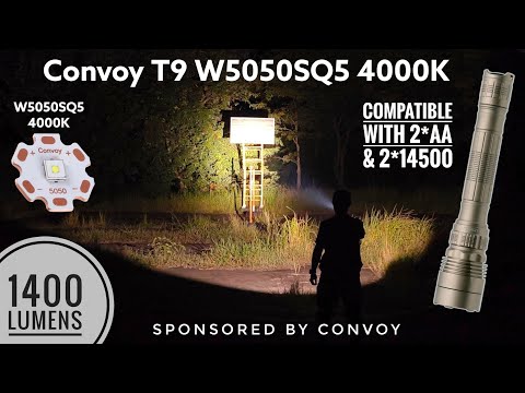 Convoy T9 dark green AA 14500 flashlight