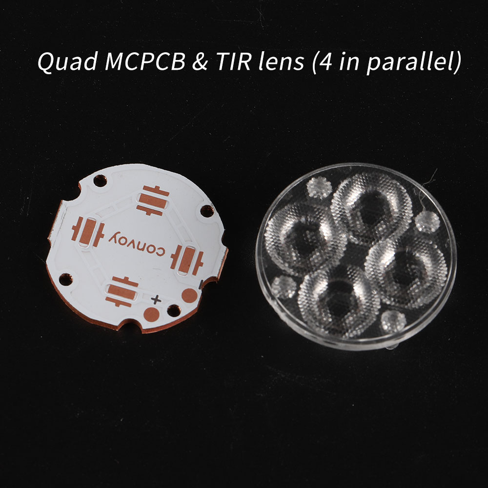 Triple Quad copper DTP MCPCB and TIR lens