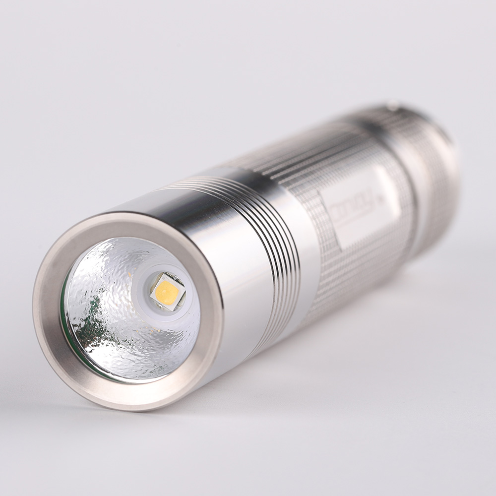 Convoy S2+ glossy titanium alloy 18650 flashlight