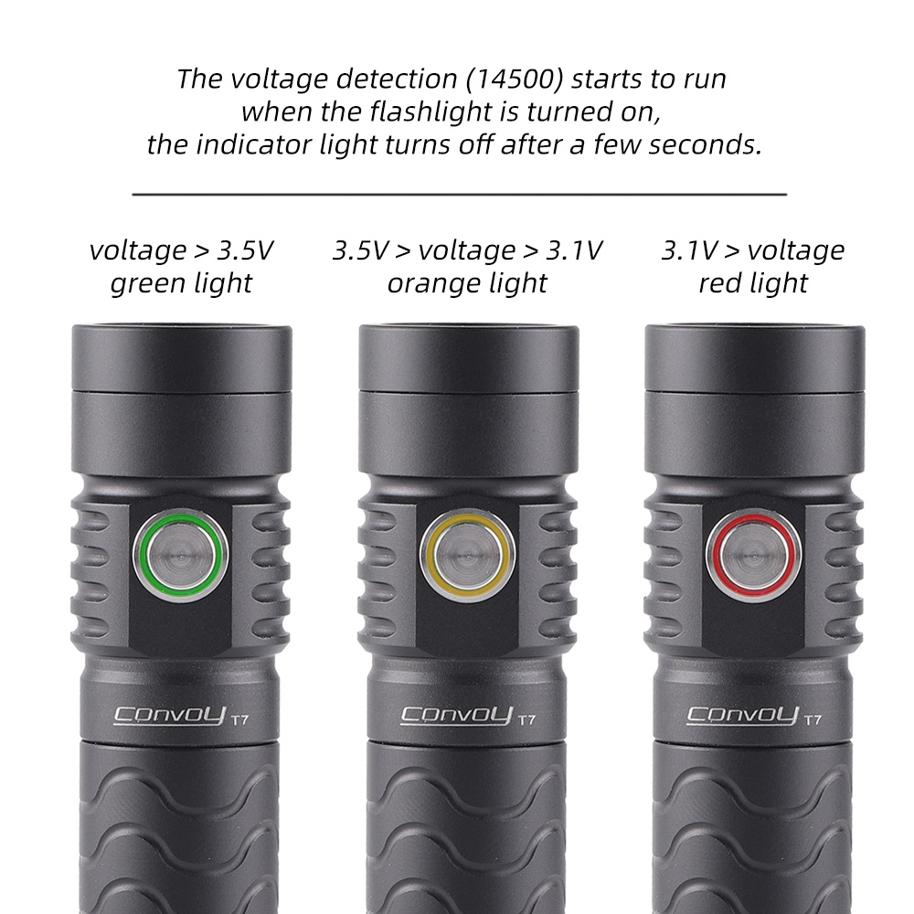Convoy T7 black AA 14500 flashlight