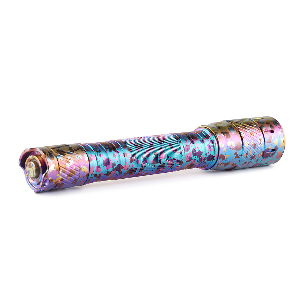 Convoy T4 colorful titanium ink dot texture 14500 AA flashlight