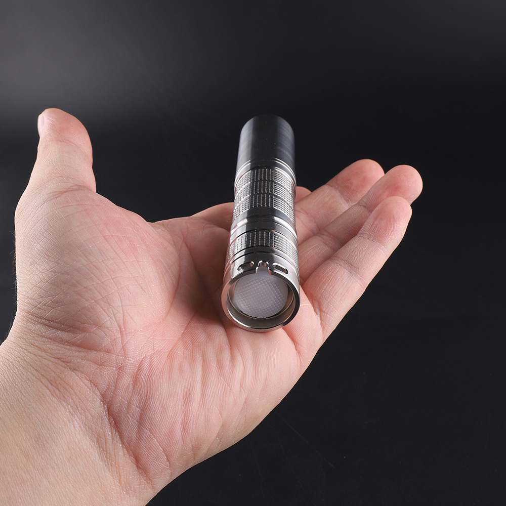 Convoy S7 glossy stainless steel 18650 flashlight