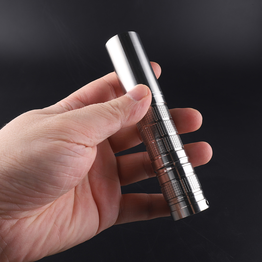 Convoy S7 glossy stainless steel 18650 flashlight