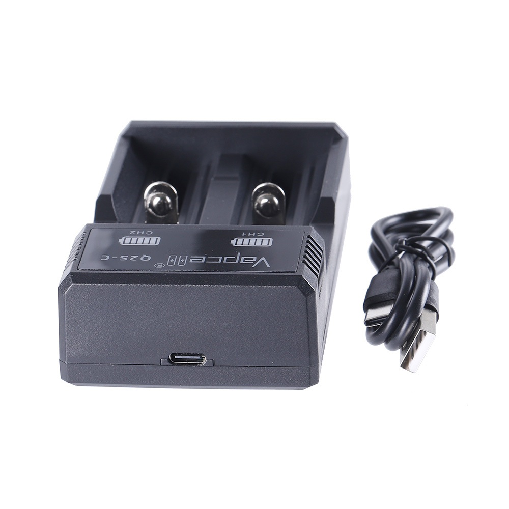 Vapcell Q2S-C Smart 2‑Slot Type‑C Li‑ion Battery Charger