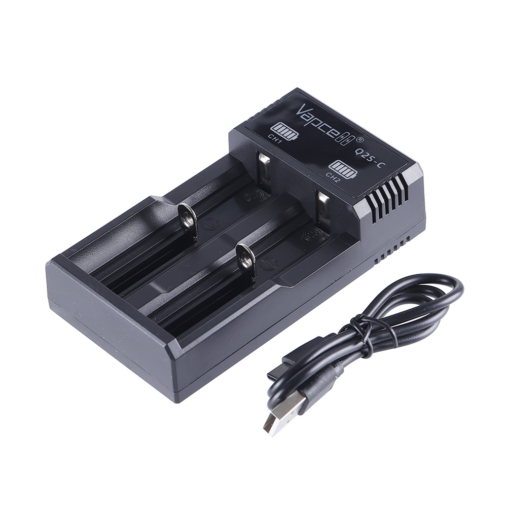 Vapcell Q2S-C Smart 2‑Slot Type‑C Li‑ion Battery Charger