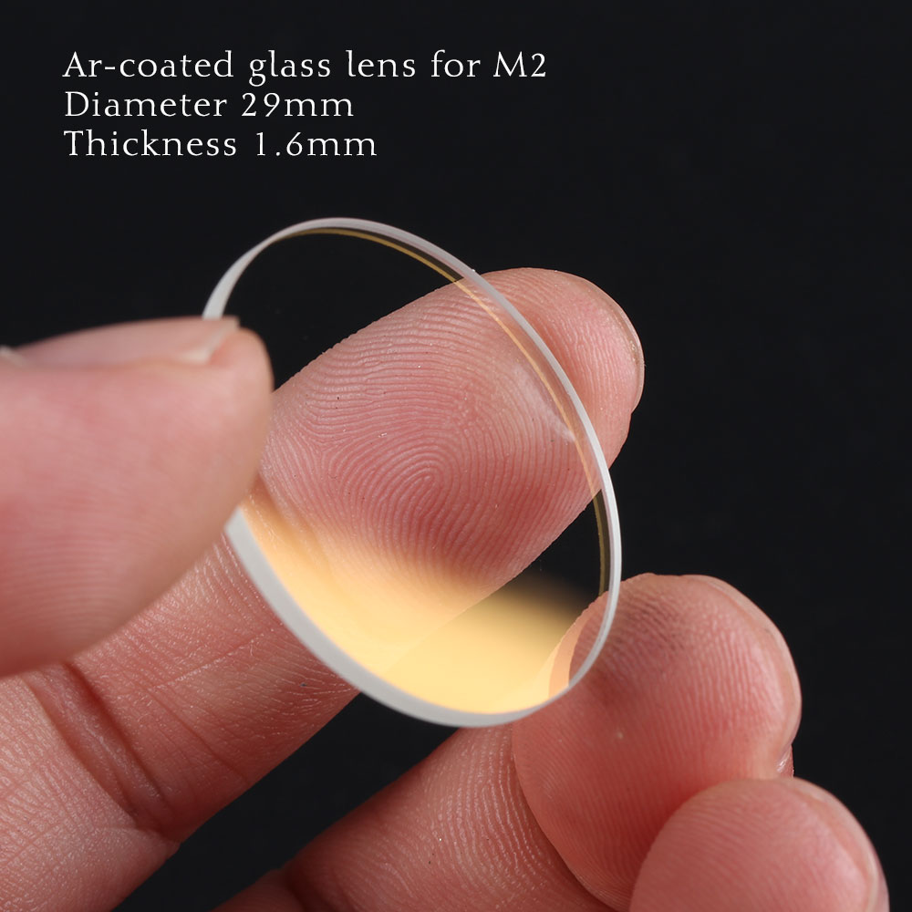 Ar-coated glass lens for M2