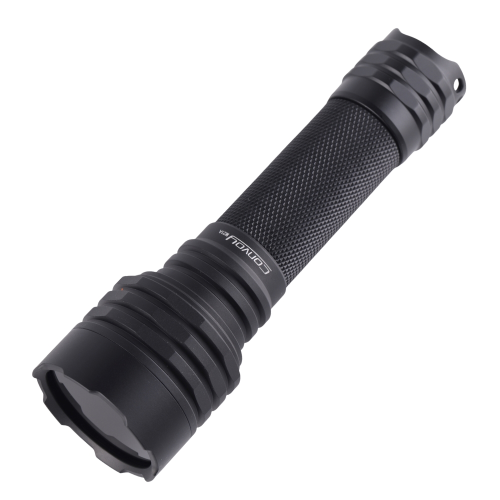 Convoy M21A UV 365nm 21700 flashlight with SBT-10X-UV,ZWB2 filter installed