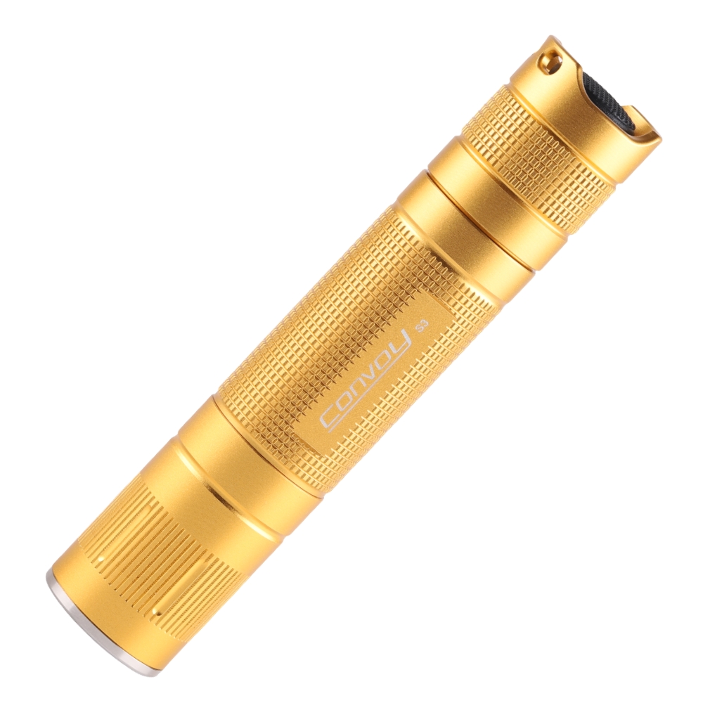 Convoy S3 golden 18650 flashlight