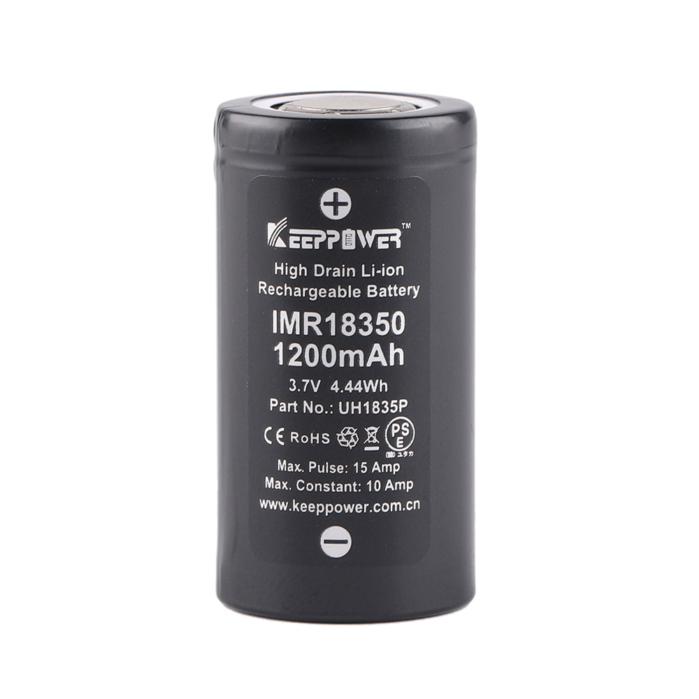 keeppower 18350 lithium battery, 1200mAH