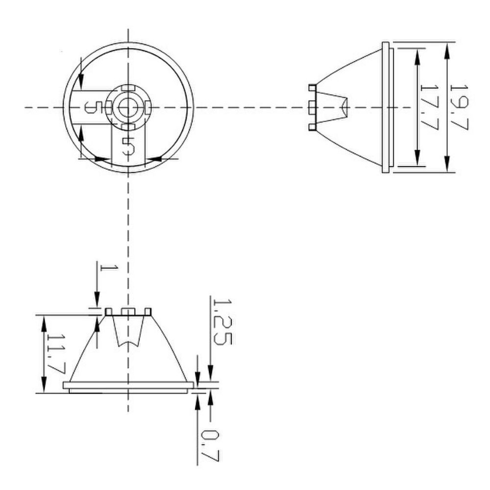 20MM TIR lens for 5050 LED (SST40,XML2,etc)