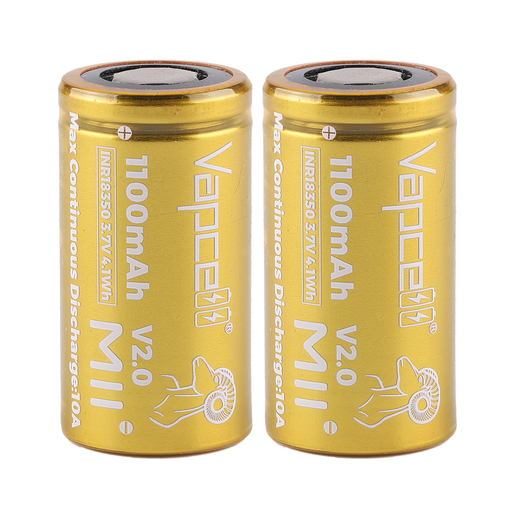 (2 pieces/pack) Vapcell M11 v2.0 18350 lithium batery , 1100mAh