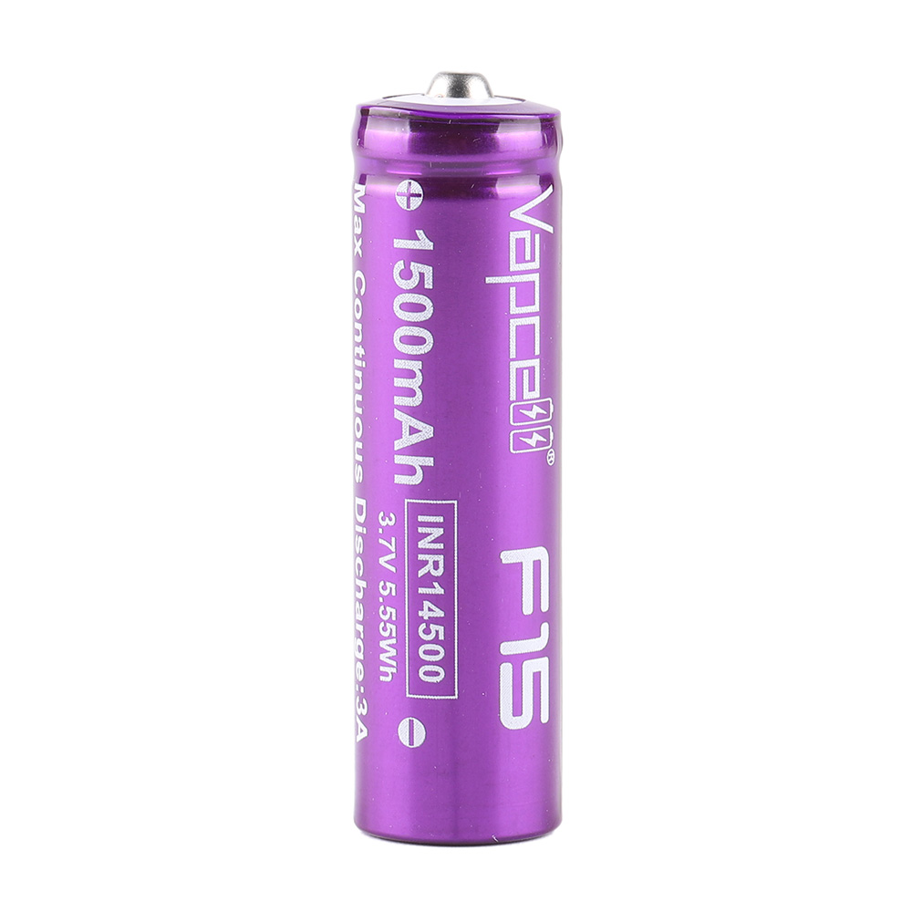 Vapcell F15 14500 lithium battery 1500mAh
