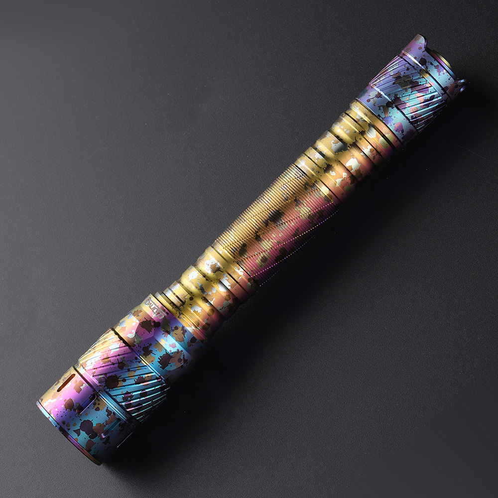 Convoy T4 colorful titanium ink dot texture 14500 AA flashlight