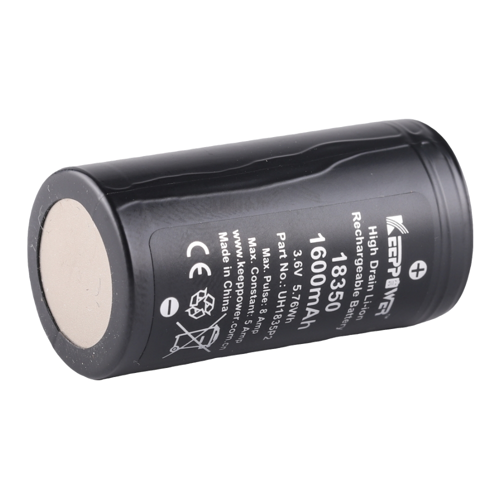 (2 pieces/pack)  keeppower 18350 lithium battery, 1600mAH