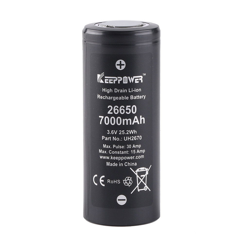 Keeppower 26650 lithium battery 7000mAh