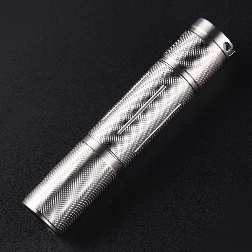 Convoy S6 glossy stainless steel 18650 flashlight